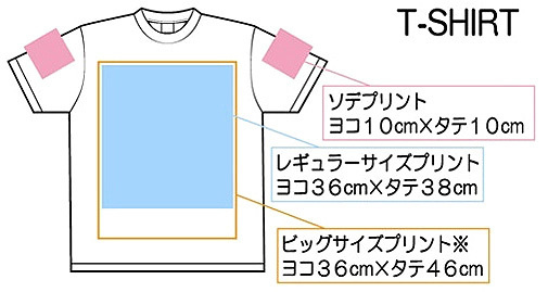 プリント加工最大範囲