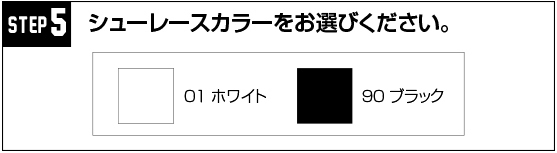 レスリングシューズのシューレースカラーをお選び下さい