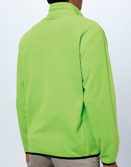オリジナルフリースジャケット MJ0065 男性着用イメージ バックスタイル