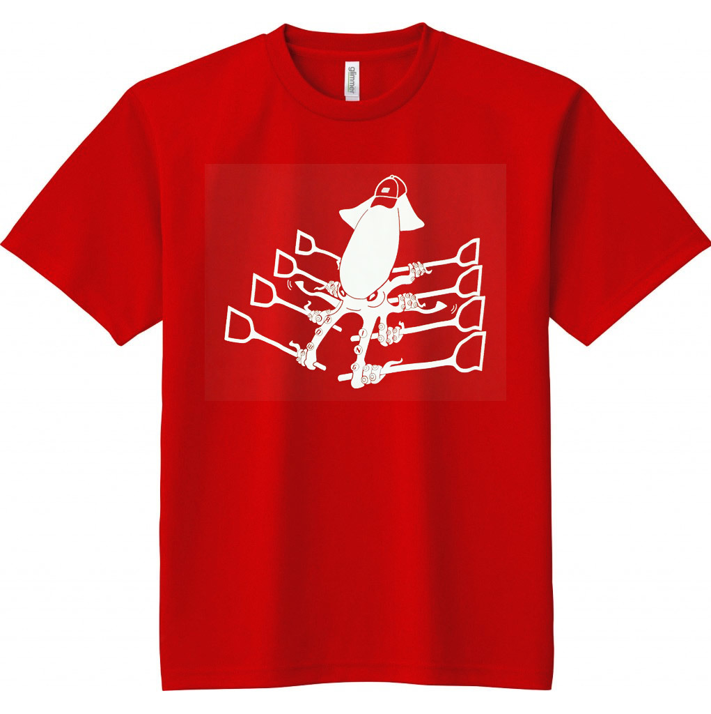 レガッタ プリントTシャツ イカ レッド